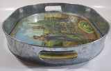John Deere Moline, Ill Galvanized Metal Beverage Serving Tray 11 1/2" x 16"