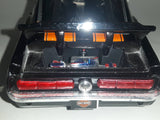 Maisto Harley Davidson Motor Cycles 1967 Ford Mustang GT Black and Orange 1/24 Scale Die Cast Toy Car Vehicle with Opening Hood, Trunk, and Doors