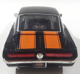 Maisto Harley Davidson Motor Cycles 1967 Ford Mustang GT Black and Orange 1/24 Scale Die Cast Toy Car Vehicle with Opening Hood, Trunk, and Doors