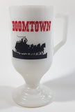 Vintage Boomtown Casino and R.V. Park Reno Nevada 5 1/2" Tall Pedestal Milk Glass Mug Cup