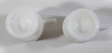 Vintage Walt Disney World Mom and Dad 5 1/2" Tall Pedestal Milk Glass Mug Cups Set