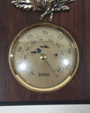Vintage A&F Canada Baro Elk Themed Wood Plaque Barometer Weather Station 4 1/2" x 7"