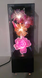 Vintage Fiber Optics Windup Musical Box Fiber Optics Flower Light 14 1/2" Tall