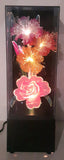 Vintage Fiber Optics Windup Musical Box Fiber Optics Flower Light 14 1/2" Tall