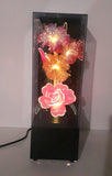 Vintage Fiber Optics Windup Musical Box Fiber Optics Flower Light 14 1/2" Tall