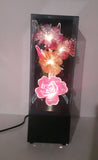 Vintage Fiber Optics Windup Musical Box Fiber Optics Flower Light 14 1/2" Tall