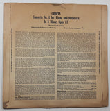 Whitehall Chopin Piano Concerto No. 1 in E Minor, Opus 11 12" Vinyl Record