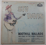 London Stu Davis Boothill Ballads And Songs Of The Cowboy Troubador 12" Vinyl Record