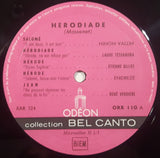 Odeon Collection "Bel Canto" Herodiade - Le Jongleur De Notre-Dame 12" Vinyl Record