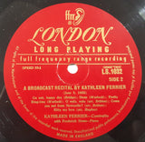 London A Broadcast Recital Kathleen Ferrier 10" Vinyl Record