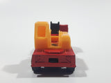 Unknown Brand Picker Crane Semi Truck Red and Yellow Plastic and Metal Die Cast Toy Car Construction Equipment Machinery Vehicle Missing Boom