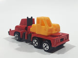 Unknown Brand Picker Crane Semi Truck Red and Yellow Plastic and Metal Die Cast Toy Car Construction Equipment Machinery Vehicle Missing Boom