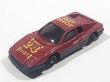Unknown Brand "Hot Shot" #24 Dark Red Die Cast Toy Car Vehicle