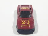 Unknown Brand "Hot Shot" #24 Dark Red Die Cast Toy Car Vehicle