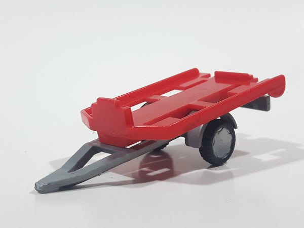 Trailer Red Plastic Die Cast Toy Car Vehicle Broken Hitch