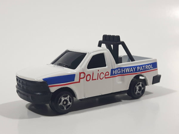 Unknown Brand 8073-B Police Highway Patrol Truck White Die Cast Toy Car Vehicle