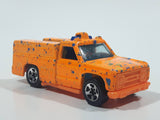 1996 Hot Wheels Splatter Paint Rescue Ranger Orange Fire Truck Die Cast Toy Car Vehicle