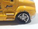 Jada Dub City Big Time Muscle Semi Tractor Truck Yellow Die Cast Toy Car Vehicle Busted Up