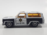 Vintage Yat Ming No. 1064 Chevy Blazer Sheriff Police #47 White Die Cast Toy Car Vehicle with Opening Doors