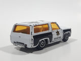 Vintage Yat Ming No. 1064 Chevy Blazer Sheriff Police #47 White Die Cast Toy Car Vehicle with Opening Doors
