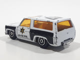 Vintage Yat Ming No. 1064 Chevy Blazer Sheriff Police #47 White Die Cast Toy Car Vehicle with Opening Doors