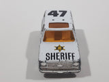 Vintage Yat Ming No. 1064 Chevy Blazer Sheriff Police #47 White Die Cast Toy Car Vehicle with Opening Doors