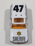 Vintage Yat Ming No. 1064 Chevy Blazer Sheriff Police #47 White Die Cast Toy Car Vehicle with Opening Doors