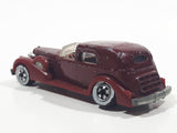 1983 Hot Wheels '35 Classic Caddy Cadillac Maroon Die Cast Toy Car Vehicle