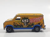 Vintage Majorette No. 279 / 234 Fourgon Van Elephant Reserve Yellow Blue 1/65 Scale Die Cast Toy Car Vehicle with Opening Rear Doors