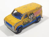 Vintage Majorette No. 279 / 234 Fourgon Van Elephant Reserve Yellow Blue 1/65 Scale Die Cast Toy Car Vehicle with Opening Rear Doors