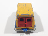 Vintage Majorette No. 279 / 234 Fourgon Van Elephant Reserve Yellow Blue 1/65 Scale Die Cast Toy Car Vehicle with Opening Rear Doors
