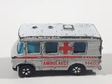 Vintage PlayArt Mercedes Benz Ambulance H453 White Die Cast Toy Car Vehicle Made in Hong Kong