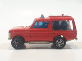 Vintage Majorette No. 246 Range Rover Fire Truck Red 1/60 Scale Die Cast Toy Car Vehicle Missing Roof Ladder