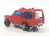 Vintage Majorette No. 246 Range Rover Fire Truck Red 1/60 Scale Die Cast Toy Car Vehicle Missing Roof Ladder