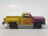 1998 JGI Subway Stepside Pickup Truck Yellow and Purple Die Cast Toy Car Vehicle