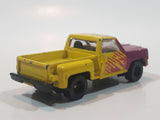 1998 JGI Subway Stepside Pickup Truck Yellow and Purple Die Cast Toy Car Vehicle