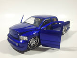 Jada Toys No. 50760-9 2003 Dodge Ram 1500 Pickup Truck Blue 1/24 Scale Die Cast Toy Car Vehicle Missing Parts