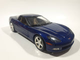 2003 Hot Wheels C6 Corvette Blue 1/18 Scale Die Cast Toy Car Vehicle with Opening Doors, Trunk, and Hood Missing Mirrors
