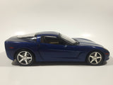 2003 Hot Wheels C6 Corvette Blue 1/18 Scale Die Cast Toy Car Vehicle with Opening Doors, Trunk, and Hood Missing Mirrors