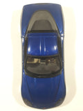 2003 Hot Wheels C6 Corvette Blue 1/18 Scale Die Cast Toy Car Vehicle with Opening Doors, Trunk, and Hood Missing Mirrors