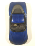 2003 Hot Wheels C6 Corvette Blue 1/18 Scale Die Cast Toy Car Vehicle with Opening Doors, Trunk, and Hood Missing Mirrors