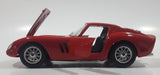 Burago 1962 Ferrari 250 GTO Red 1/24 Scale Die Cast Toy Car Vehicle With Opening Doors and Hood Made in Italy
