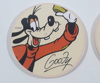 Disney Parks Fab 4 Goofy, Pluto, Mickey Mouse, Donald Duck Characters Themed 4" Ceramic Drink Coasters Set of 4