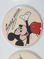 Disney Parks Fab 4 Goofy, Pluto, Mickey Mouse, Donald Duck Characters Themed 4" Ceramic Drink Coasters Set of 4