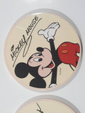 Disney Parks Fab 4 Goofy, Pluto, Mickey Mouse, Donald Duck Characters Themed 4" Ceramic Drink Coasters Set of 4