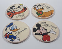 Disney Parks Fab 4 Goofy, Pluto, Mickey Mouse, Donald Duck Characters Themed 4" Ceramic Drink Coasters Set of 4