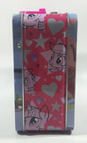 2013 Hasbro My Little Pony Cartoon Characters Pink and Blue Embossed Tin Metal Lunch Box