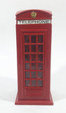 British London, England Red Metal Phone Box Telephone Booth Coin Bank No Plug