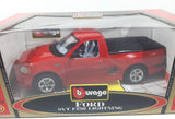 Burago Gold Collection Ford SVT F150 Lightning Red 1/21 Scale Die Cast Toy Car Vehicle with Opening Doors, Hood, and Tail Gate New in Box