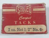 Rare Vintage 1950s Stelco Carpet Tacks 2 oz. Box 1/2" No. 6 - The Steel Company of Canada